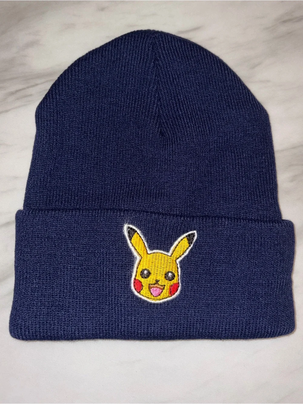 NWOT Kids Pokémon Pikachu Blue Knit Beanie Hat One Size